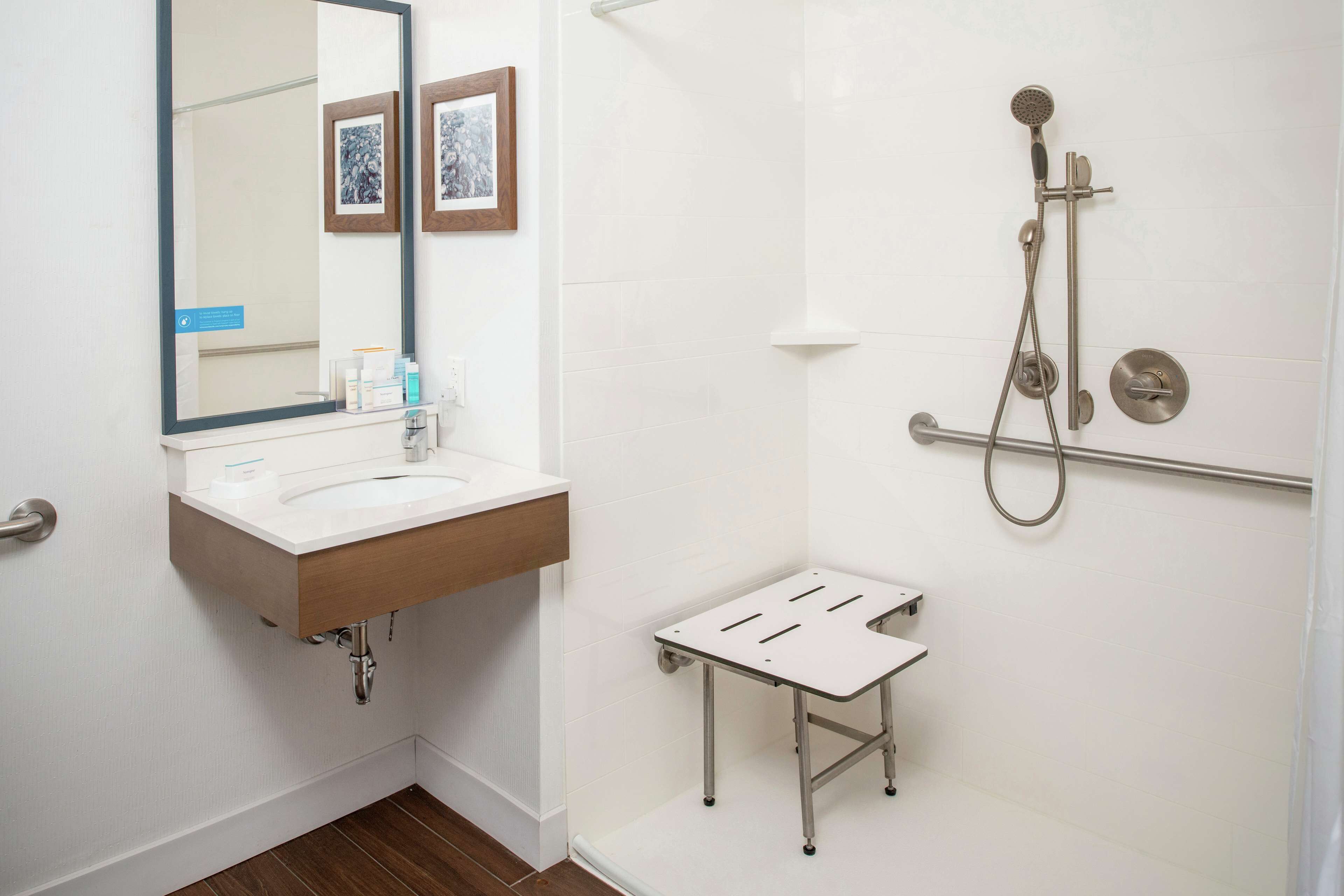 room, 1 king bed, accessible, non smoking (mobility &  hearing) | bathroom shower