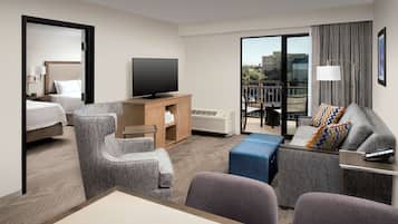 32-inch flat-screen TV with cable channels, TV