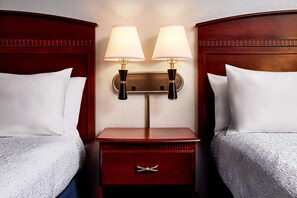 Two queen beds non smoking | Blackout drapes, iron/ironing board, travel crib, free WiFi