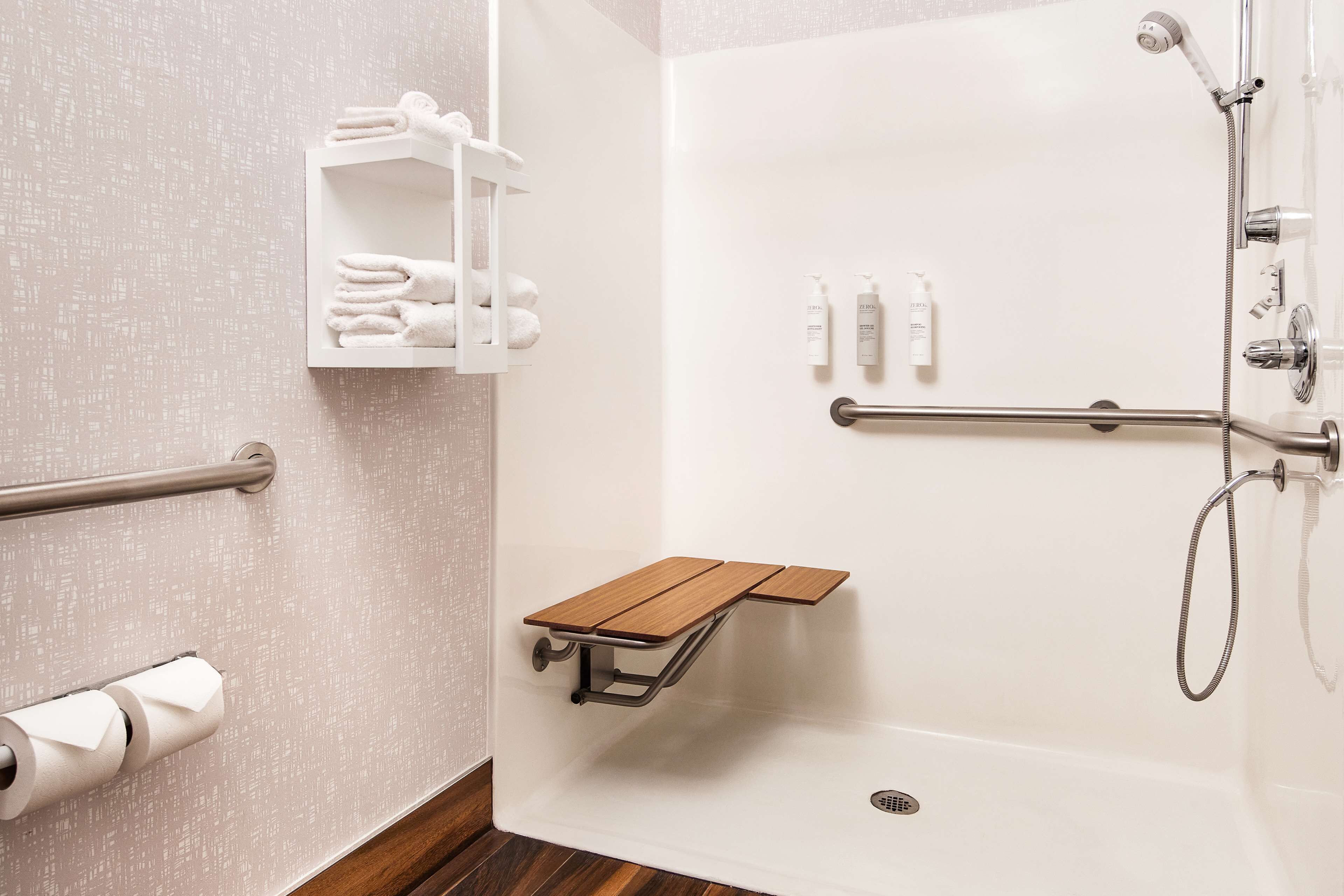 room, 1 king bed, accessible, non smoking | bathroom shower