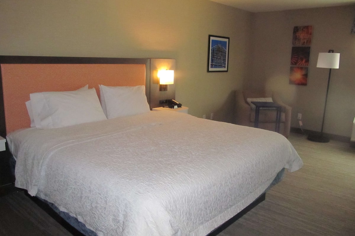 Room, 1 King Bed, Non Smoking | Living area | 50-inch flat-screen TV with cable channels, TV