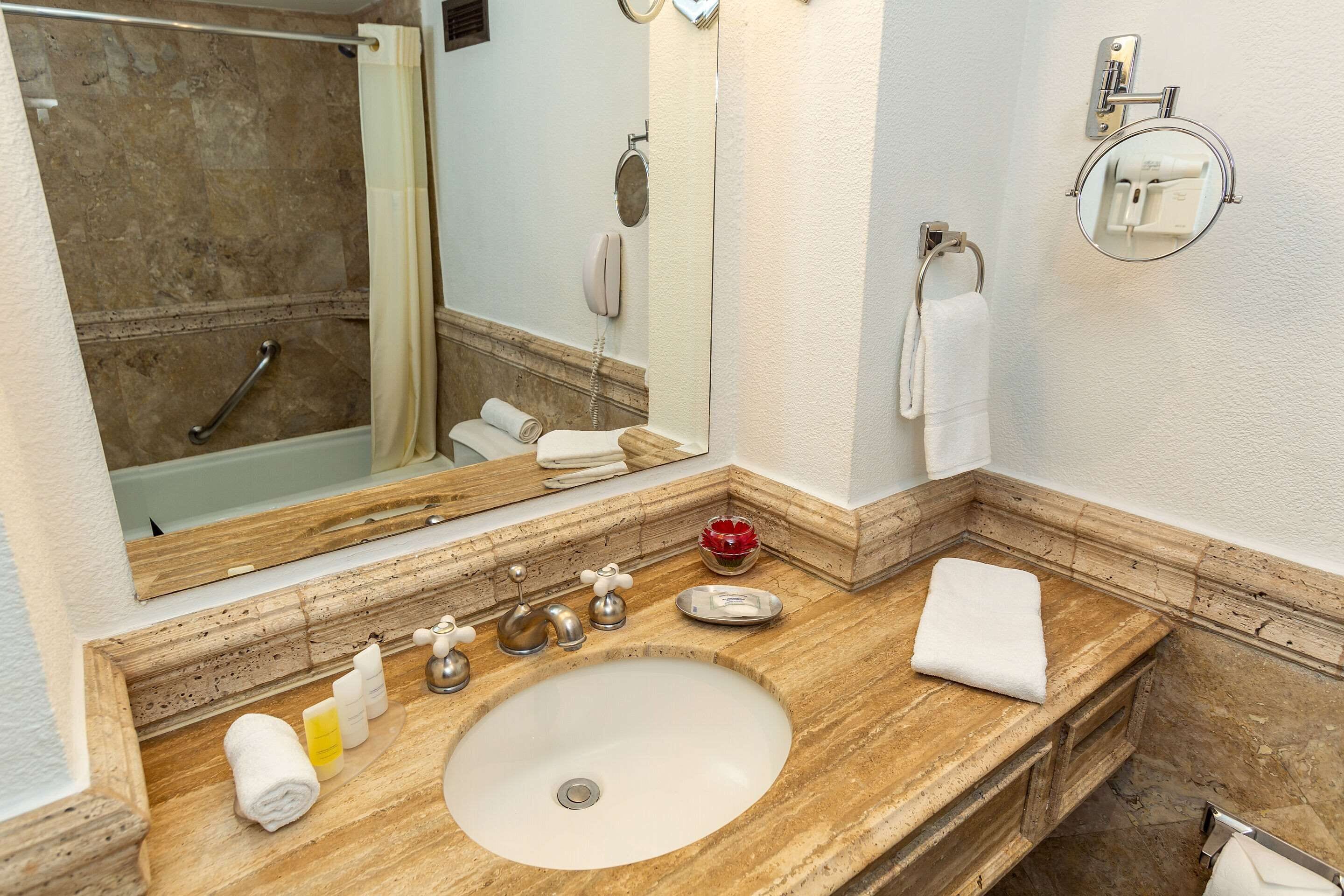 free toiletries, hair dryer, towels, soap