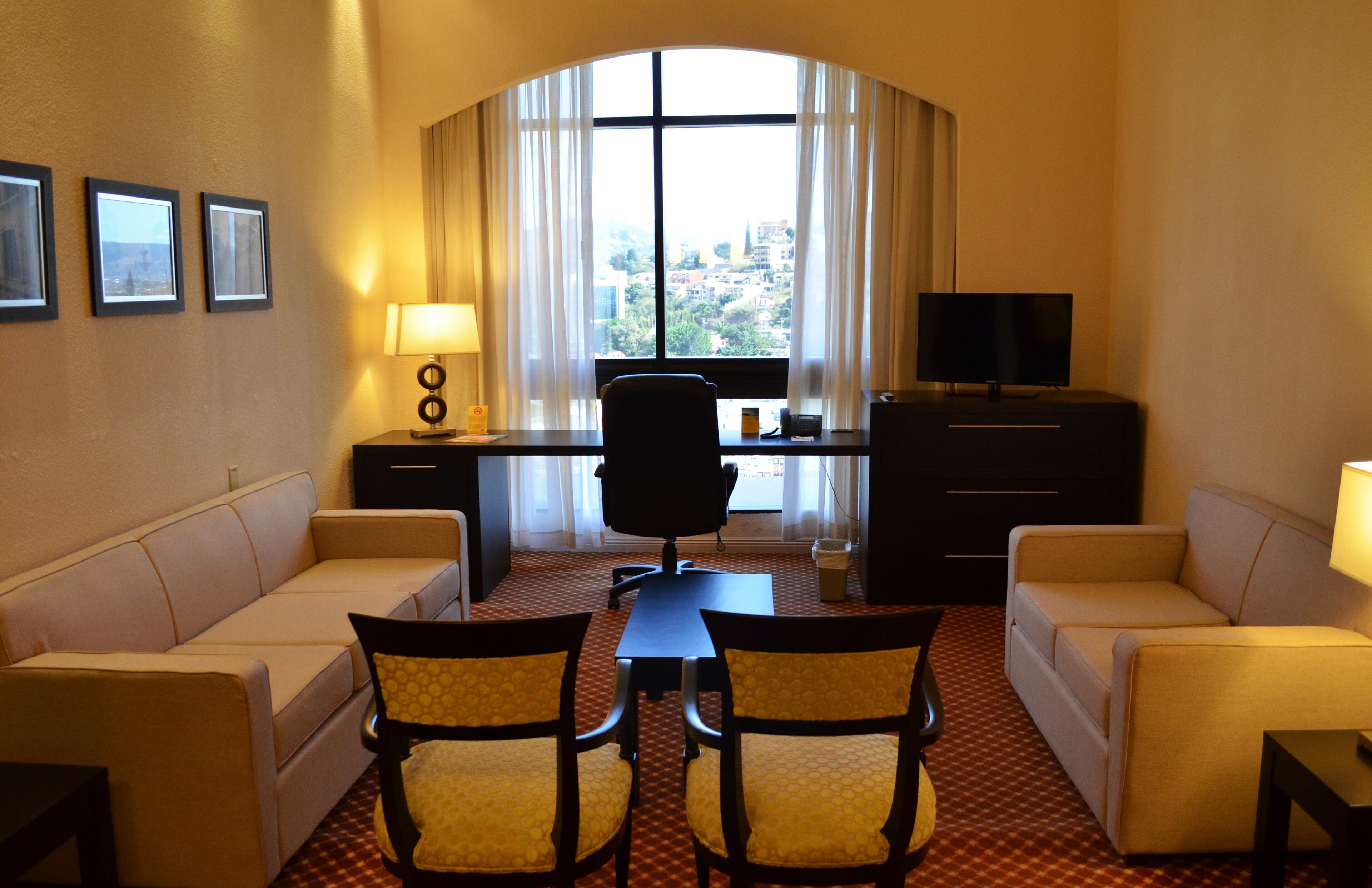 studio apartment | living area | 48-inch led tv with cable channels, tv, table football