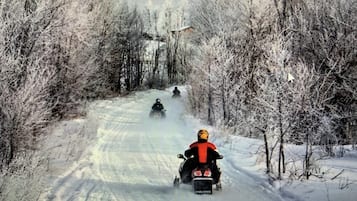 Snowmobile riding