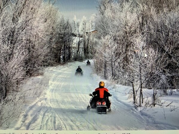 Snowmobile riding