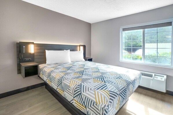 Desk, free WiFi, bed sheets, alarm clocks