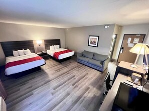 Studio Suite, 2 Queen Beds, Non Smoking | Desk, blackout drapes, iron/ironing board, rollaway beds - Ramada by Wyndham Platte City KCI Airport (Platte City)