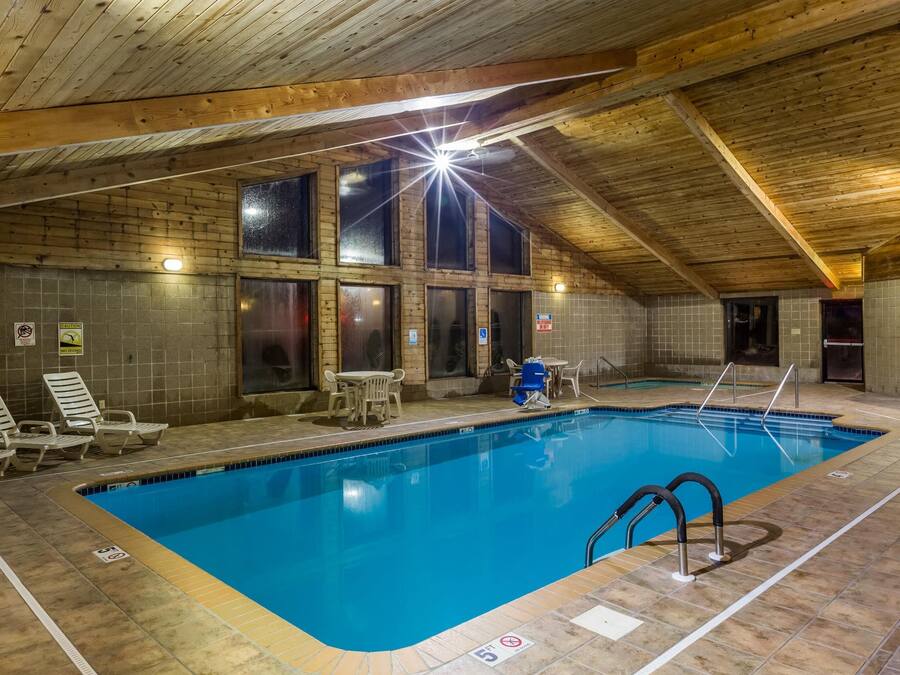 Indoor pool, open 7 AM to midnight, sun loungers
