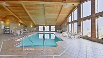 Indoor pool, open 7 AM to midnight, sun loungers