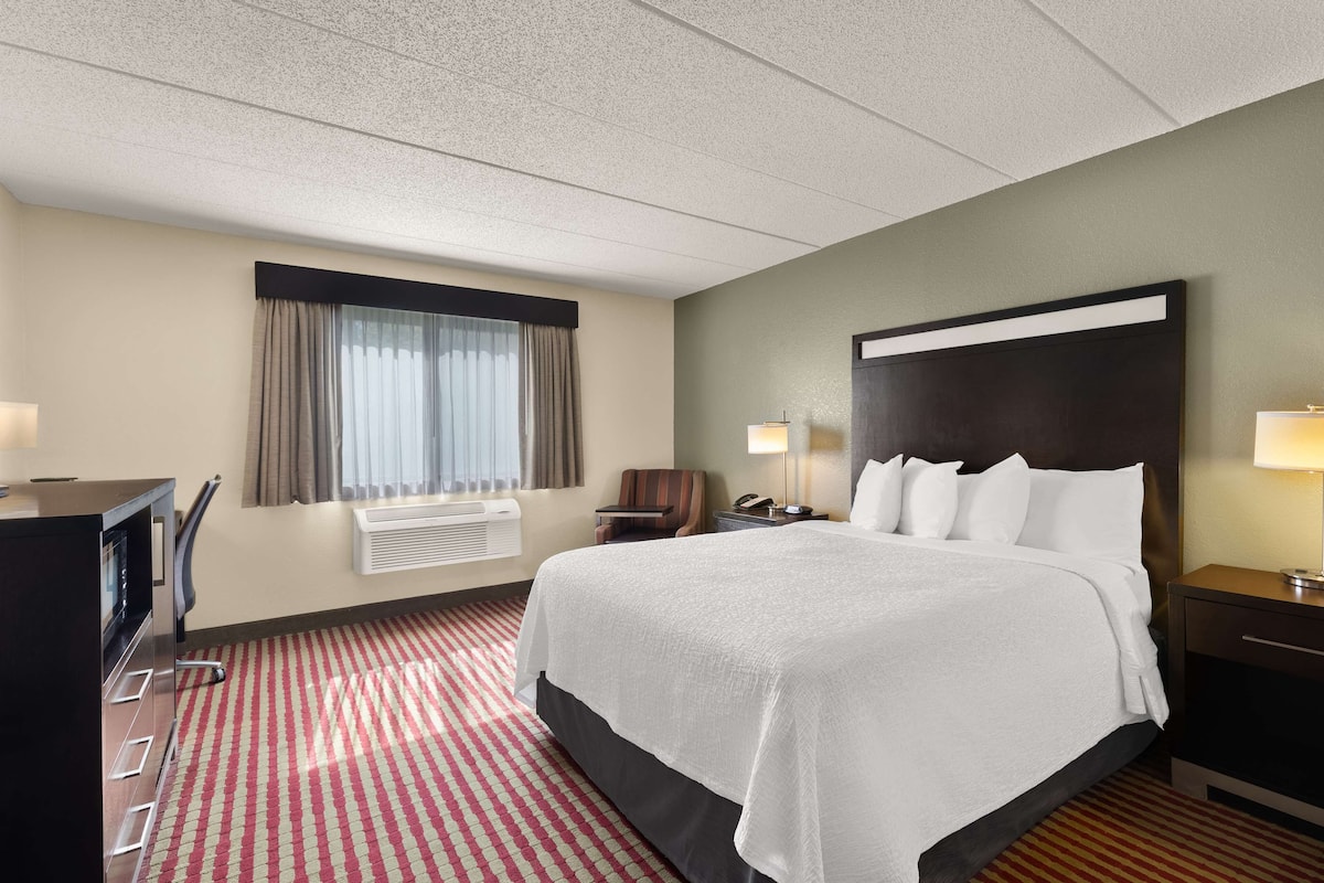 Standard Room, 1 Queen Bed, Accessible, Refrigerator & Microwave | Desk, iron/ironing board, WiFi, bed sheets