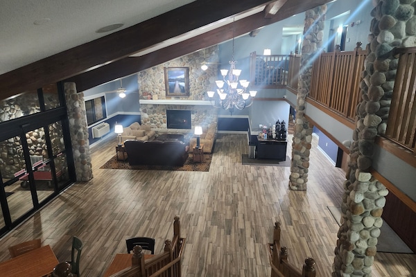 Área de estar no saguão