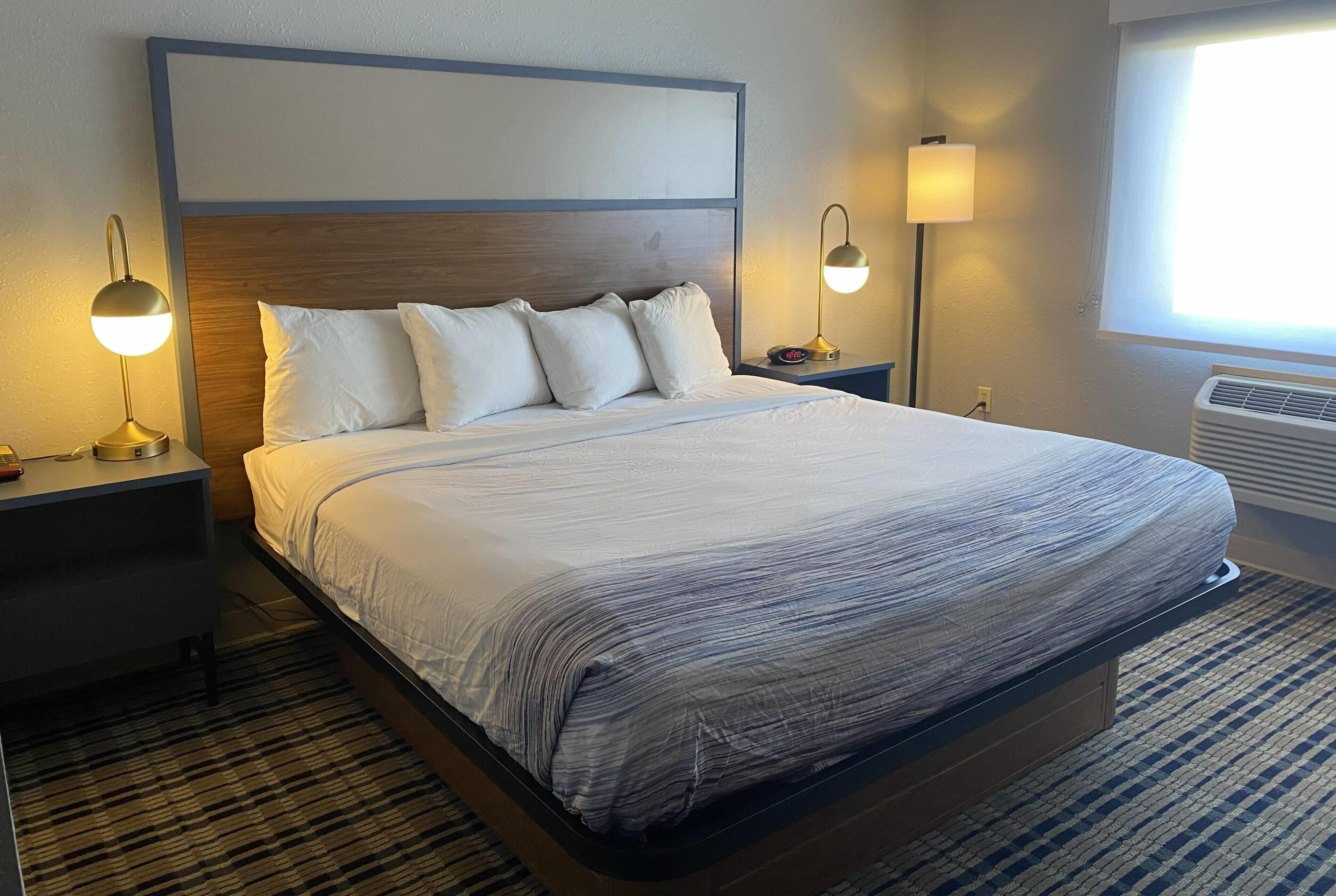 Habitación, 1 cama King size, acceso para personas con movilidad reducida (Roll-In Shower) | Escritorio, cunas gratuitas, camas extra y wifi gratis 