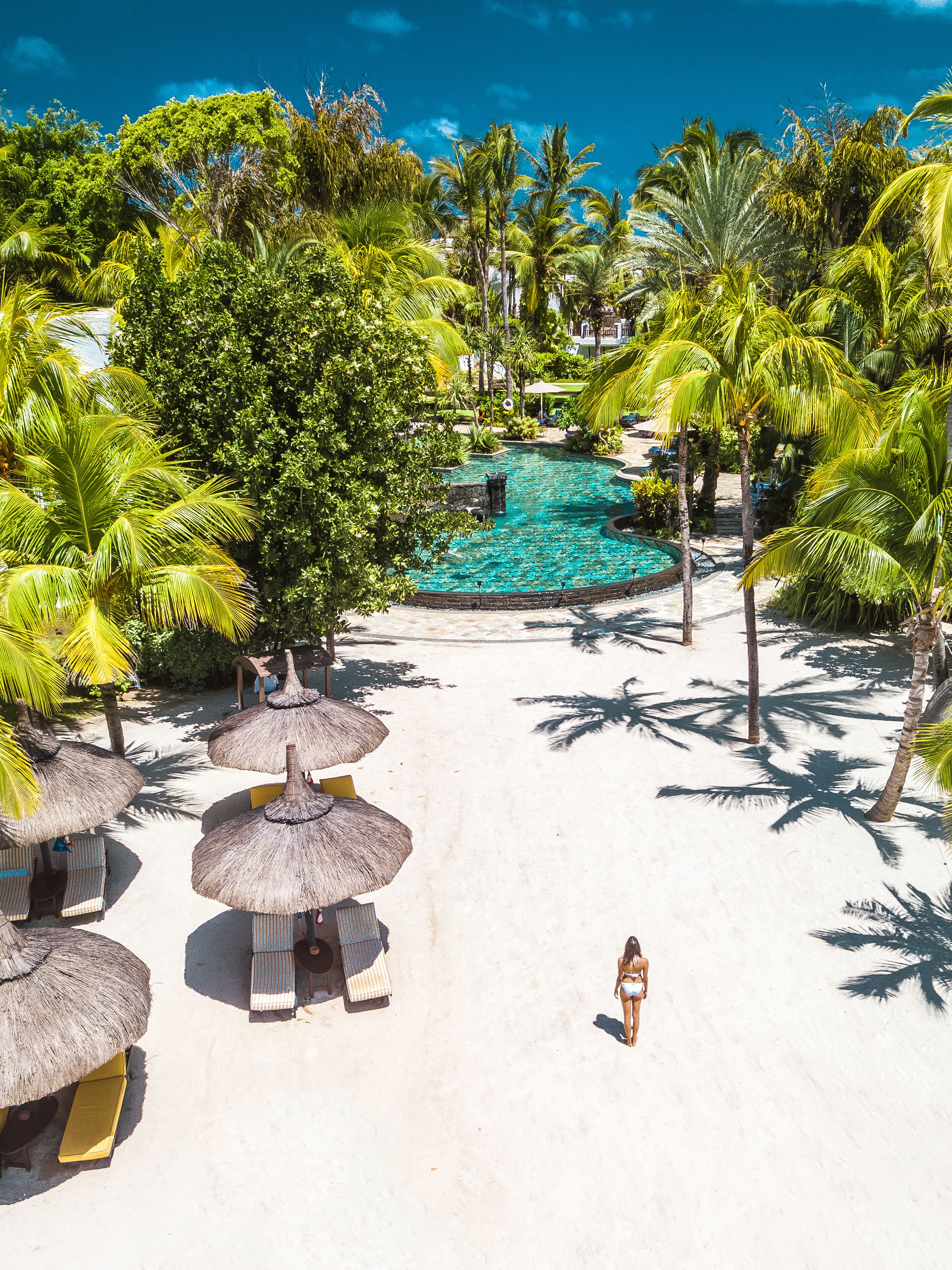 Plage privée, sable blanc, navette gratuite vers la plage