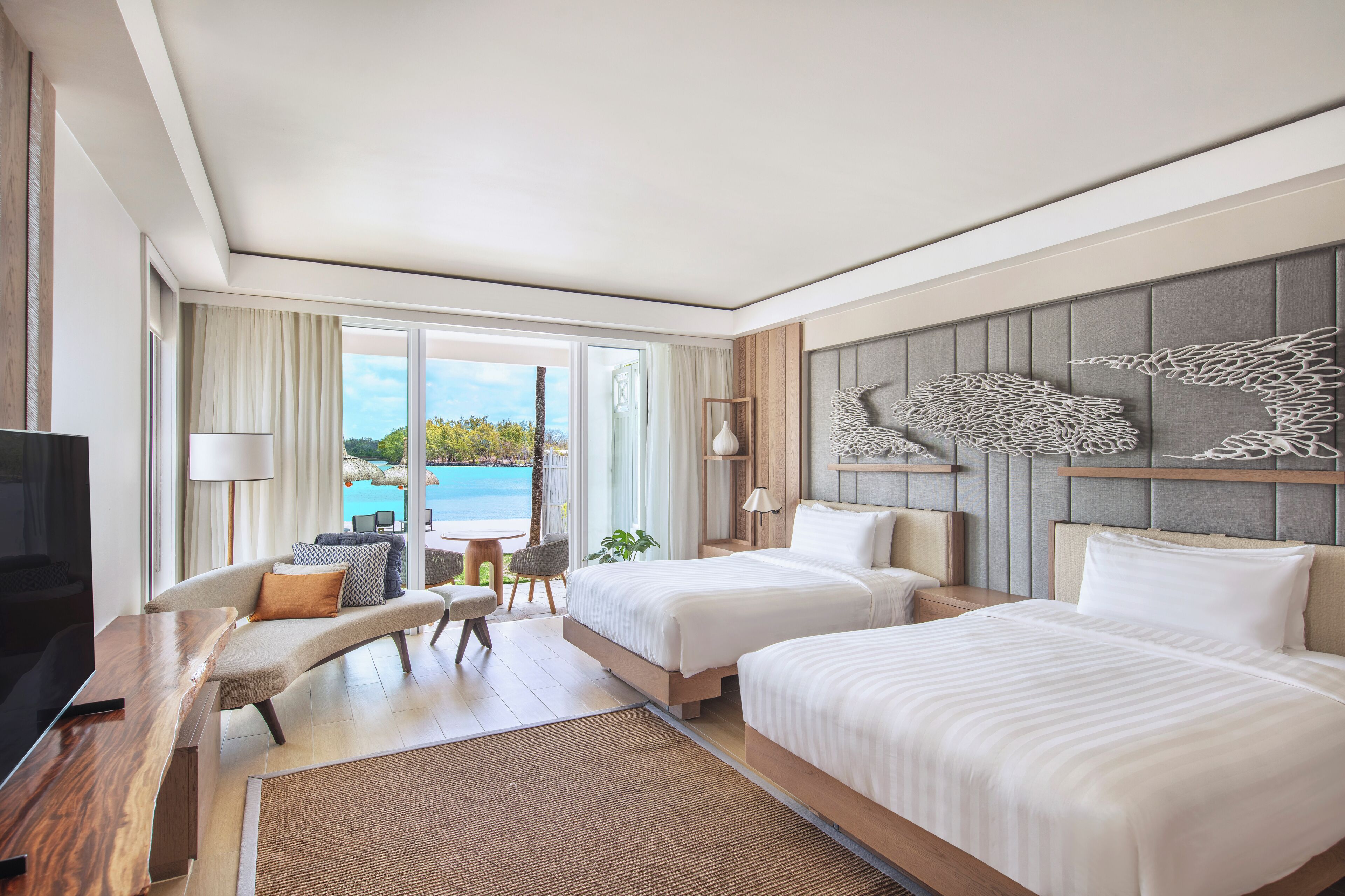 Premium bedding, memory-foam beds, minibar, in-room safe