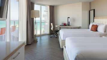 Room, 2 Double Beds (View) | Hypo-allergenic bedding, down comforters, pillowtop beds, in-room safe