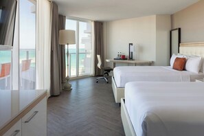 Room, 2 Double Beds (View) | Hypo-allergenic bedding, down comforters, pillowtop beds, in-room safe - Marriott Stanton South Beach (Miami Beach)