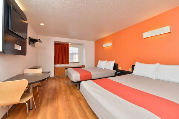 Standard Room, 2 Queen Beds, Non Smoking | Free WiFi, bed sheets, alarm clocks