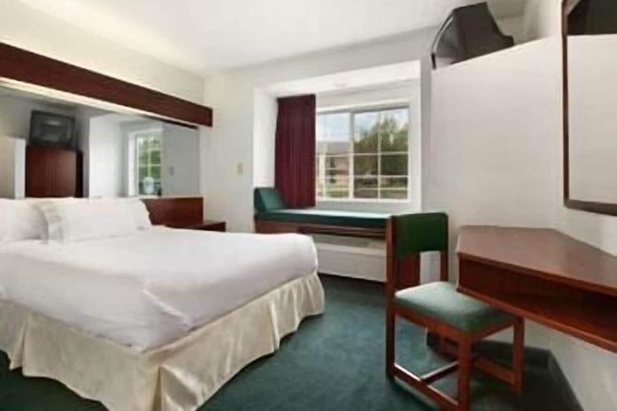 Premium bedding, desk, free WiFi, bed sheets