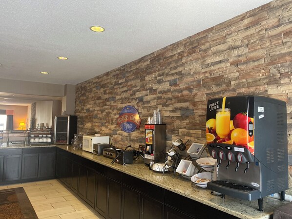 Free daily self-service breakfast 