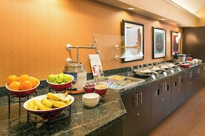 Free daily buffet breakfast