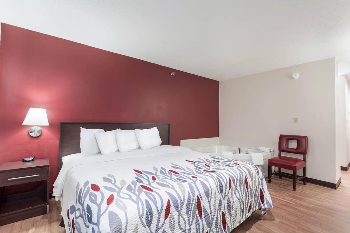 Desk, blackout curtains, iron/ironing board, free WiFi