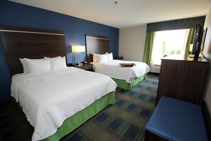 Room, 2 Queen Beds, Accessible, Non Smoking | 1 bedroom, desk, laptop workspace, iron/ironing board