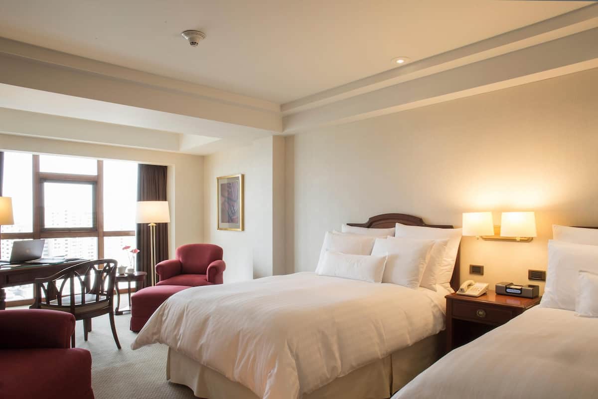 Executive Room, 2 Double Beds, City View | Premium bedding, down comforters, memory foam beds, minibar