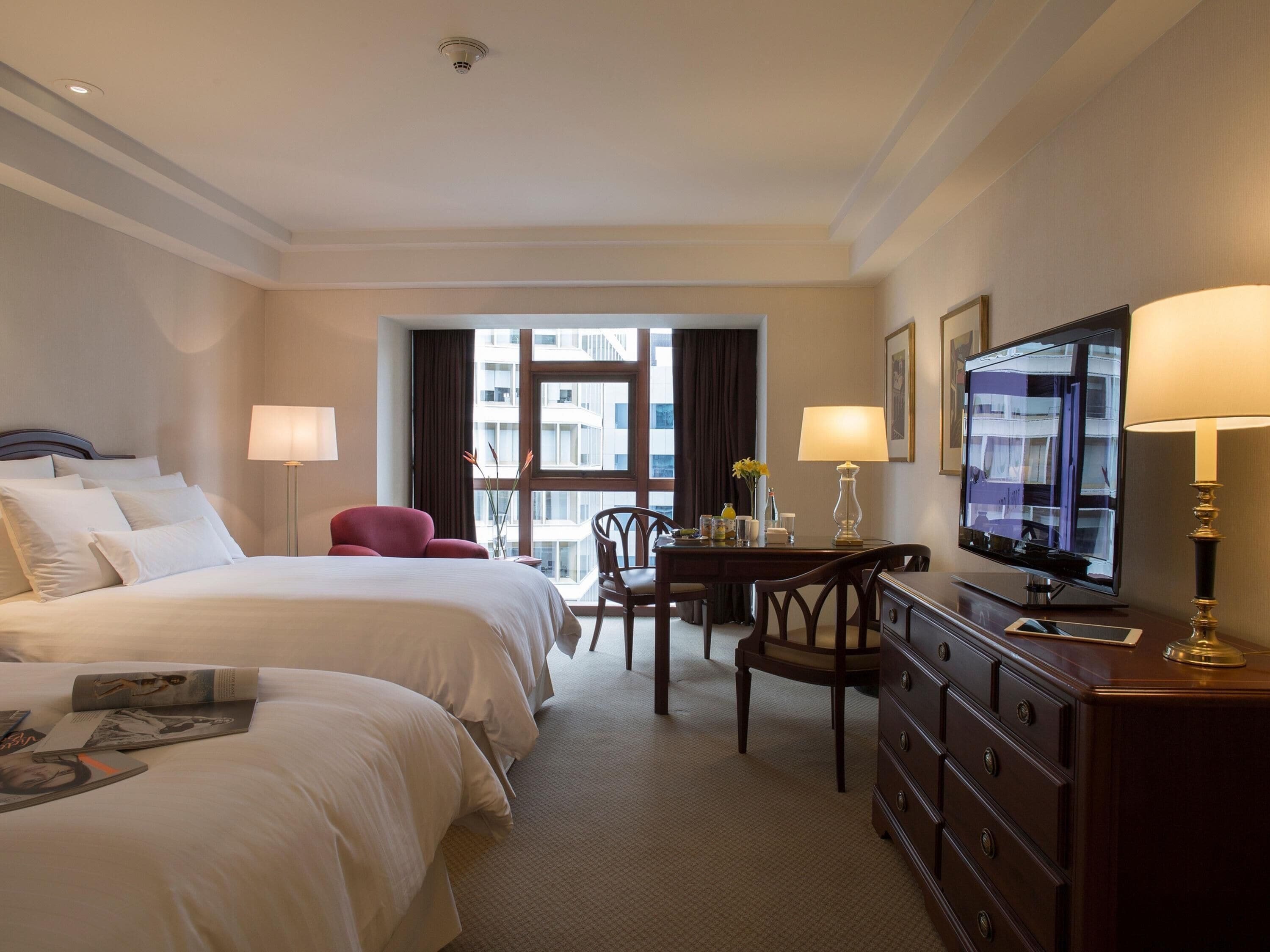 Premier Room, 2 Double Beds | Premium bedding, down duvets, memory-foam beds, minibar