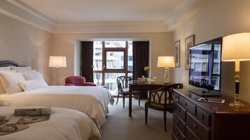 Premier Room, 2 Double Beds | Premium bedding, down comforters, memory foam beds, minibar