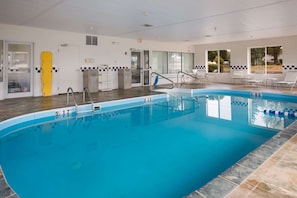 Indoor pool, open 7:00 AM to 11:00 PM, sun loungers