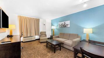 Suite, 1 King Bed with Sofa bed, Non Smoking | Desk, iron/ironing board, free WiFi, alarm clocks