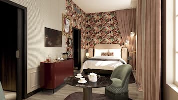 Standard Room, 1 Queen Bed with Sofa bed (Walk in Shower) | Premium bedding, minibar, in-room safe, individually decorated