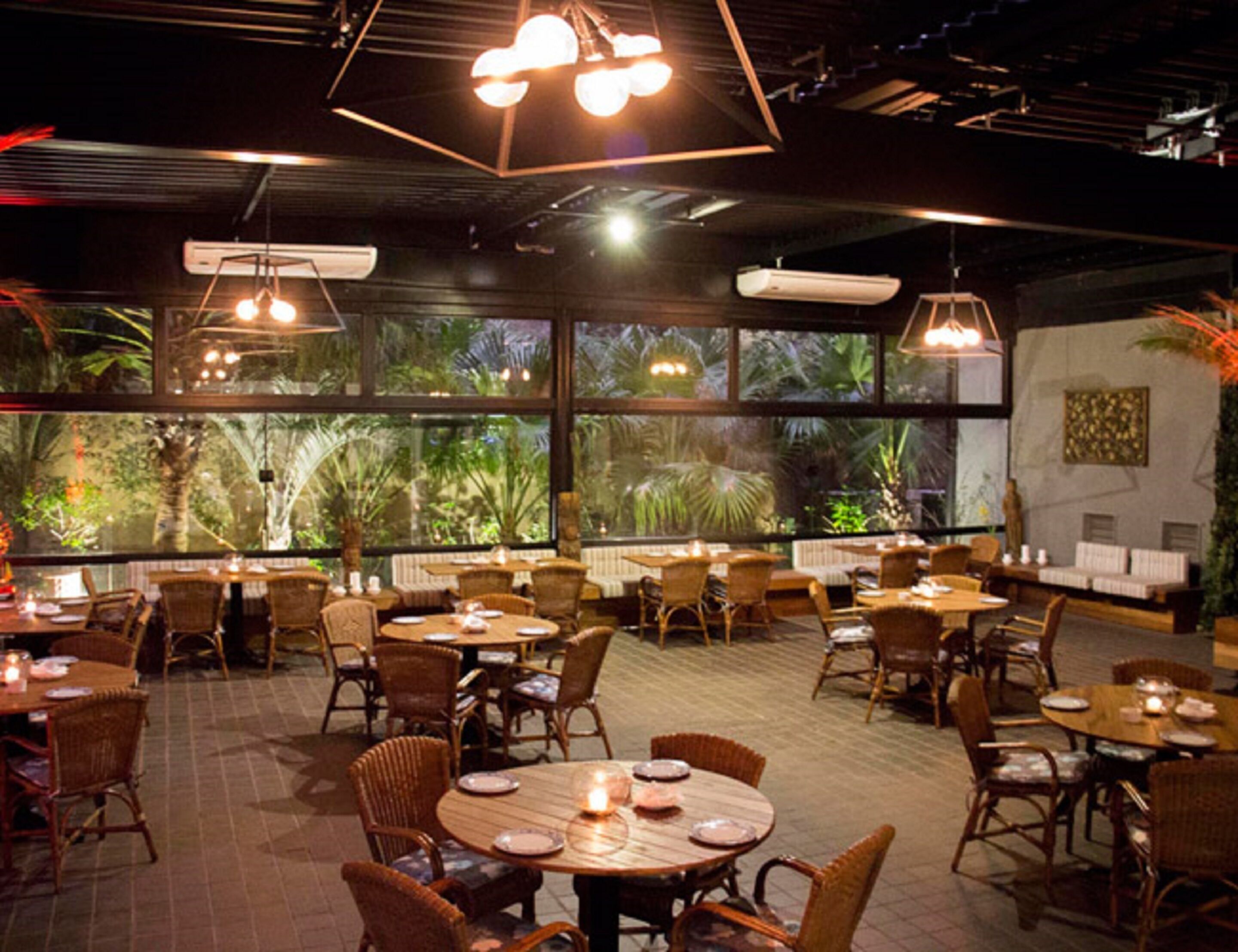 international cuisine, garden views