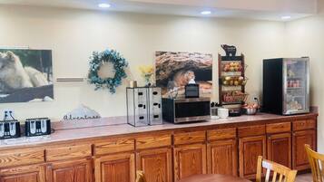 Free daily self-service breakfast