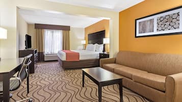 Pillowtop beds, desk, free WiFi, bed sheets
