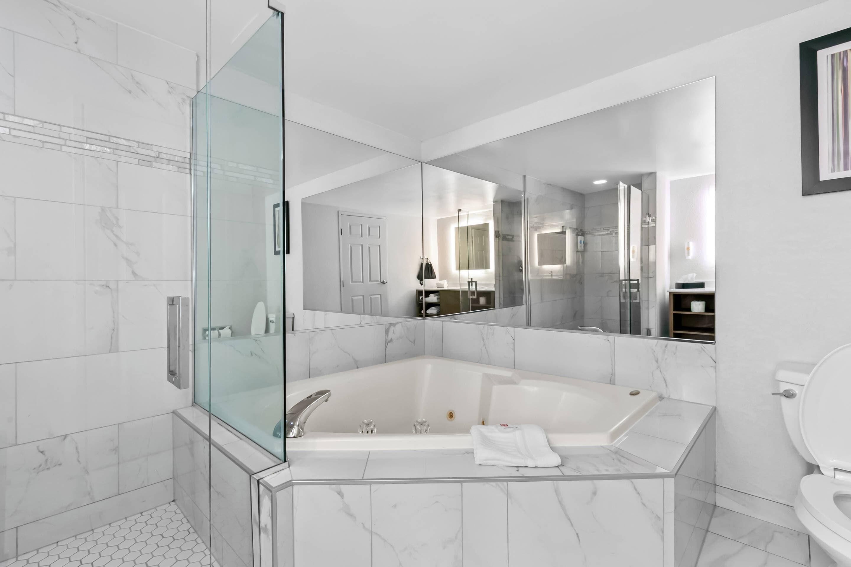 suite, 1 king bed with sofa bed, non smoking | desk, laptop workspace, blackout curtains, iron/ironing board