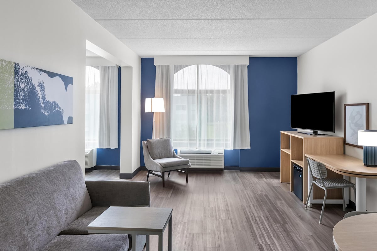 Suite, 1 King-Bett | Wohnbereich