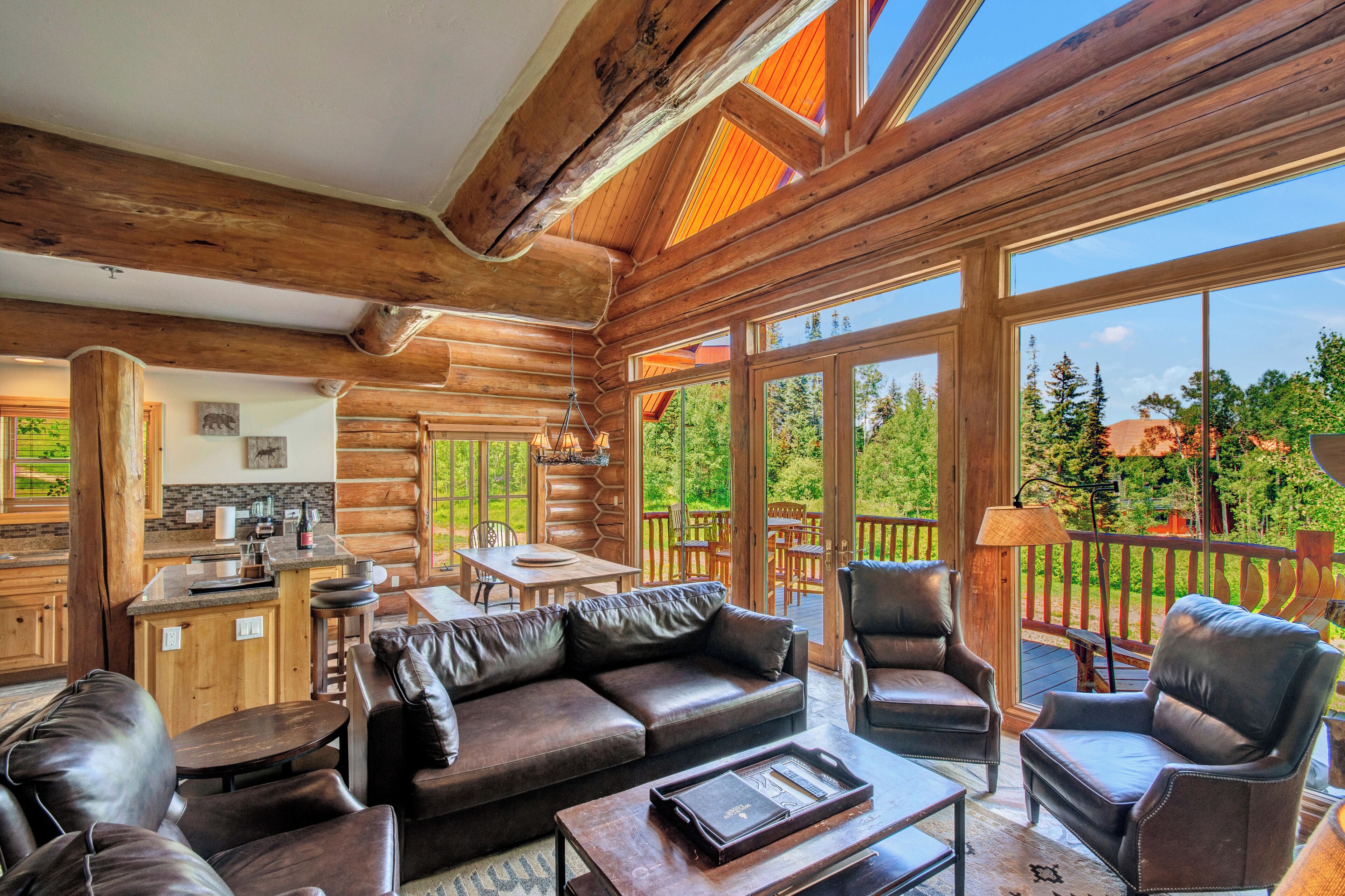 Cabin, 4 Bedrooms | Living area | Flat-screen TV, iPod dock