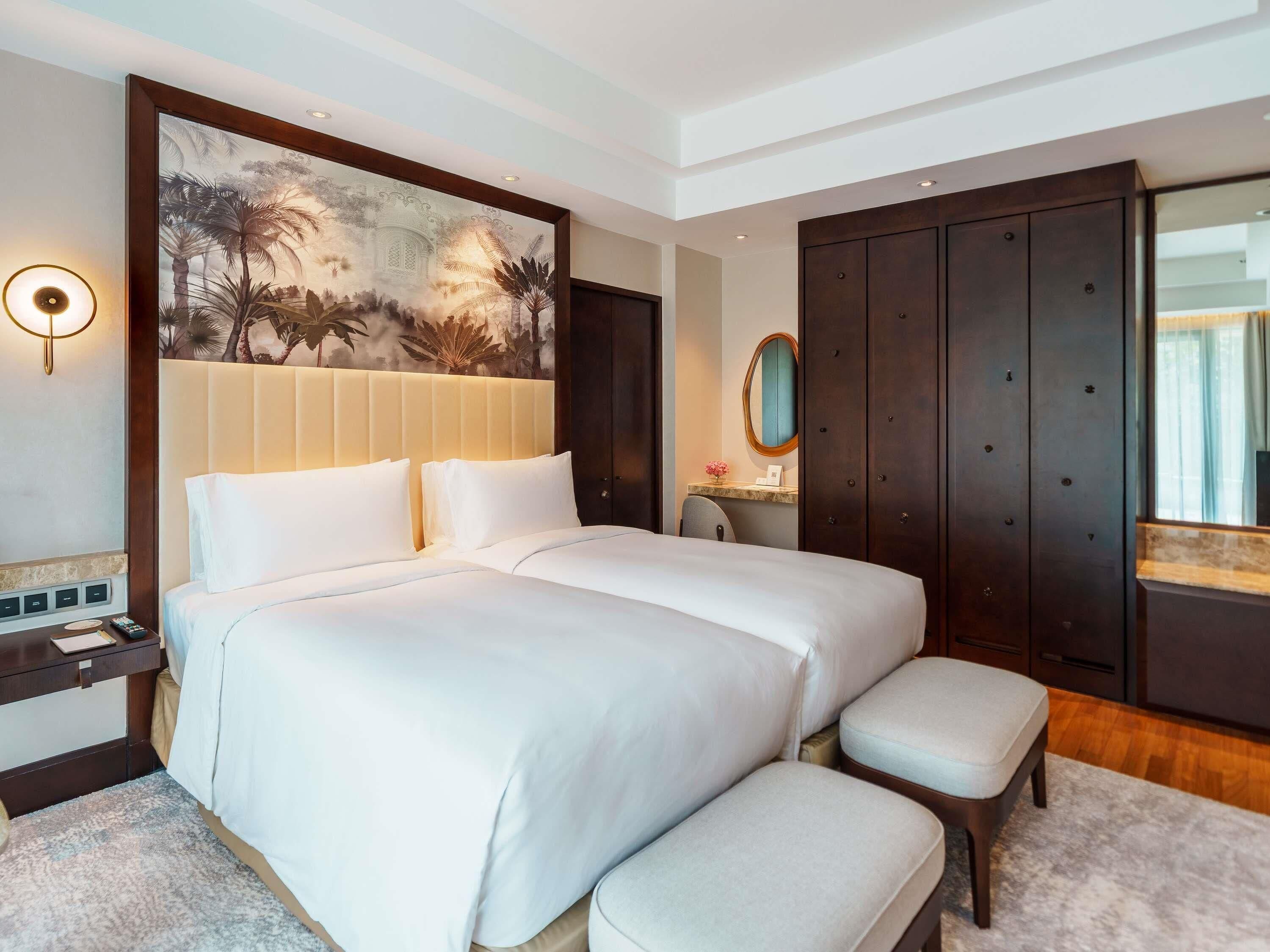 Pillow-top beds, minibar, in-room safe, desk