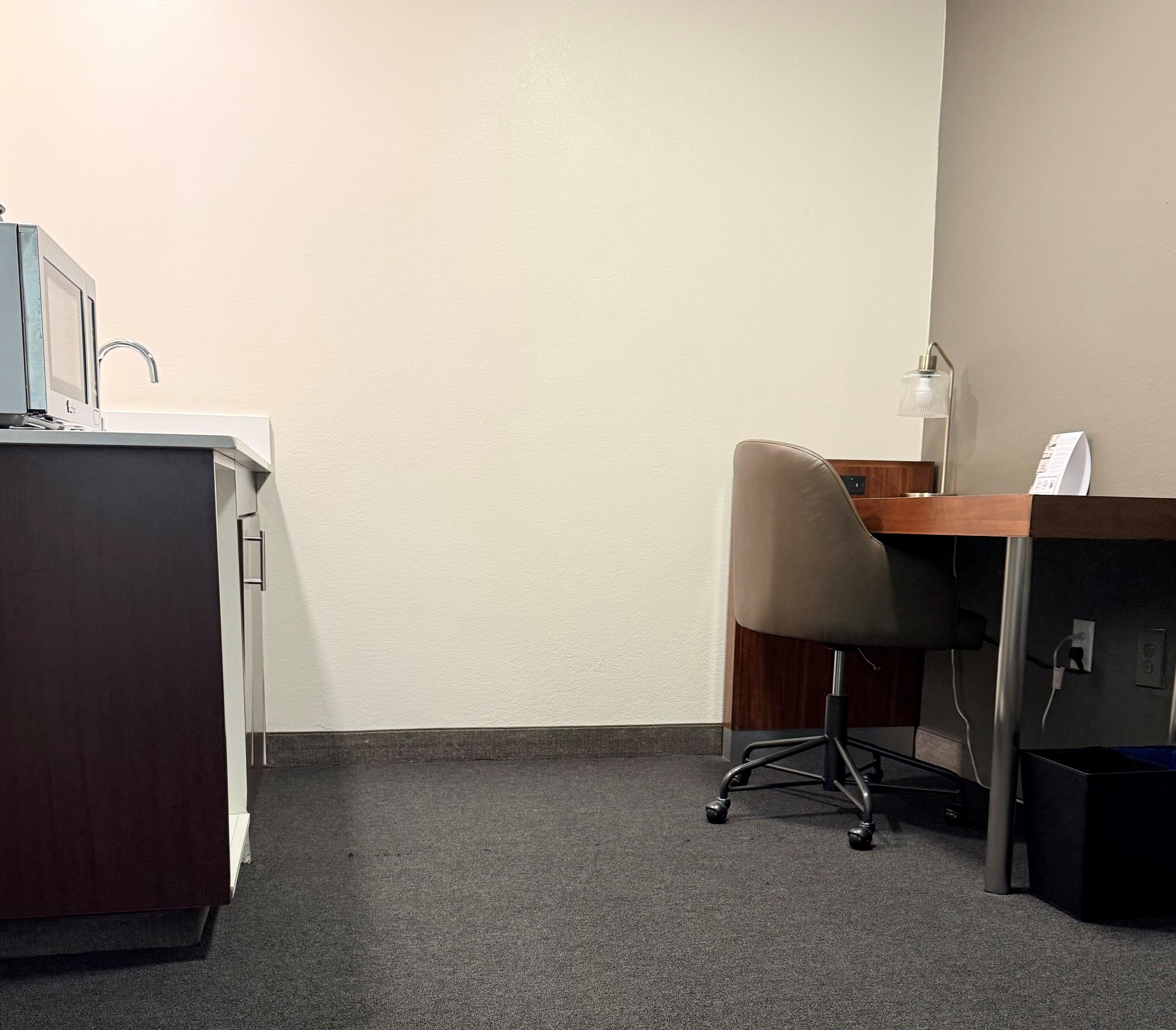 suite, 1 king bed with sofa bed (mobility/hearing access, roll-in shwr) | desk, laptop workspace, iron/ironing board, free wifi