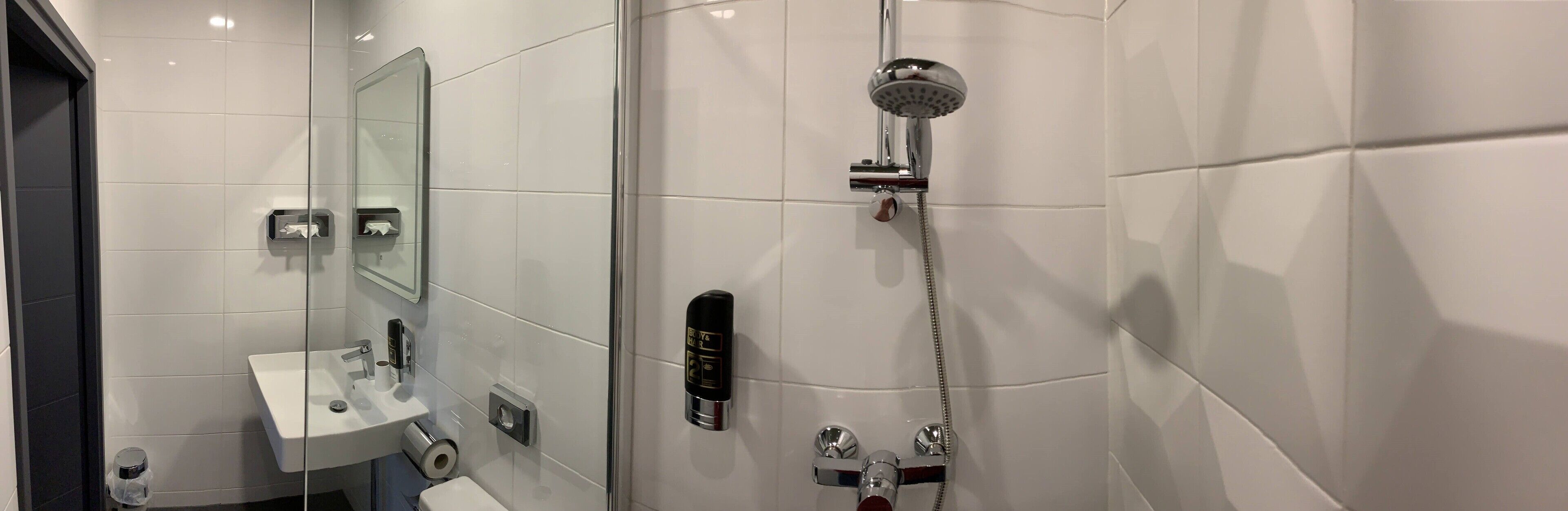 triple room | bathroom | shower, hair dryer, towels, soap