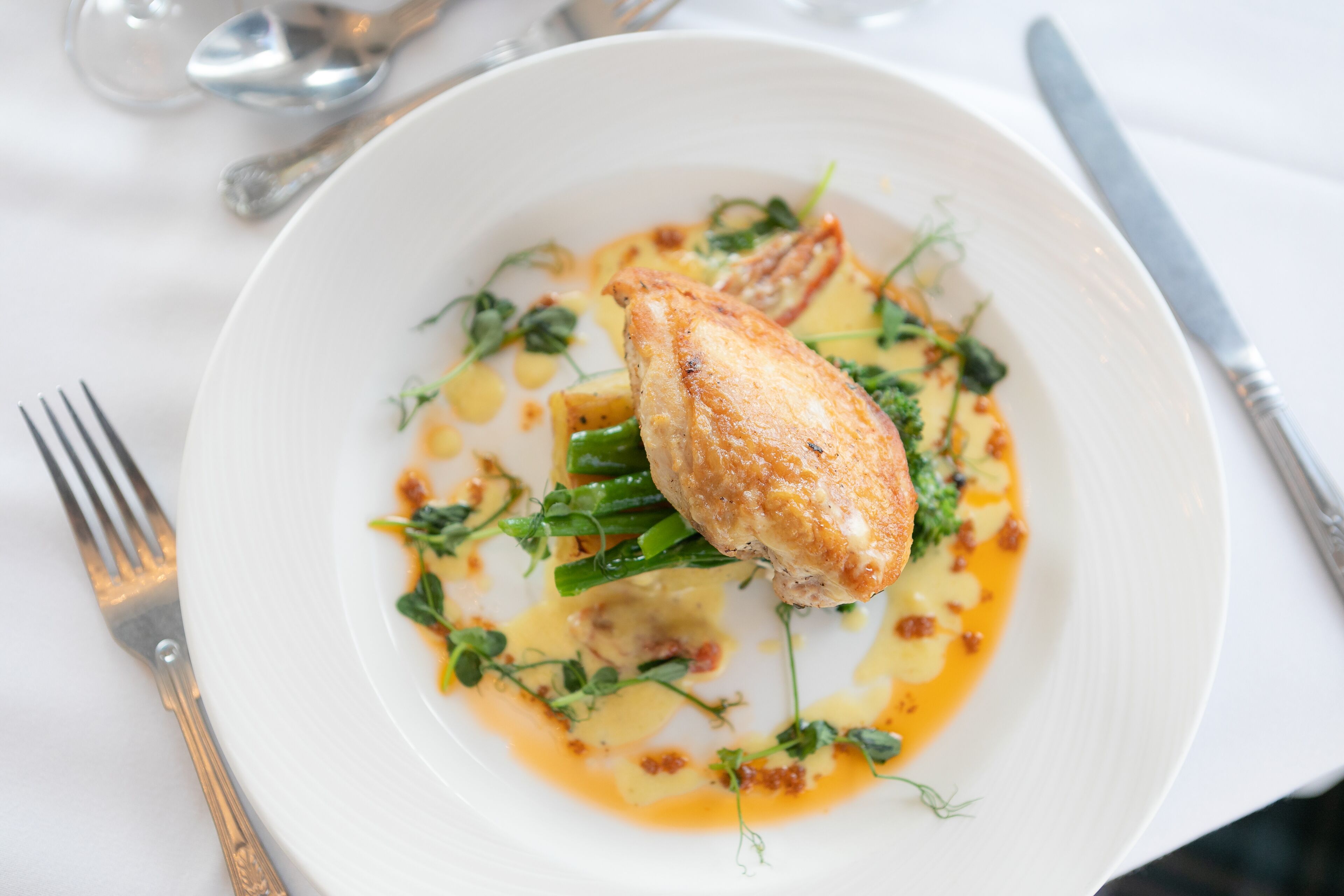 breakfast and dinner served, sea views