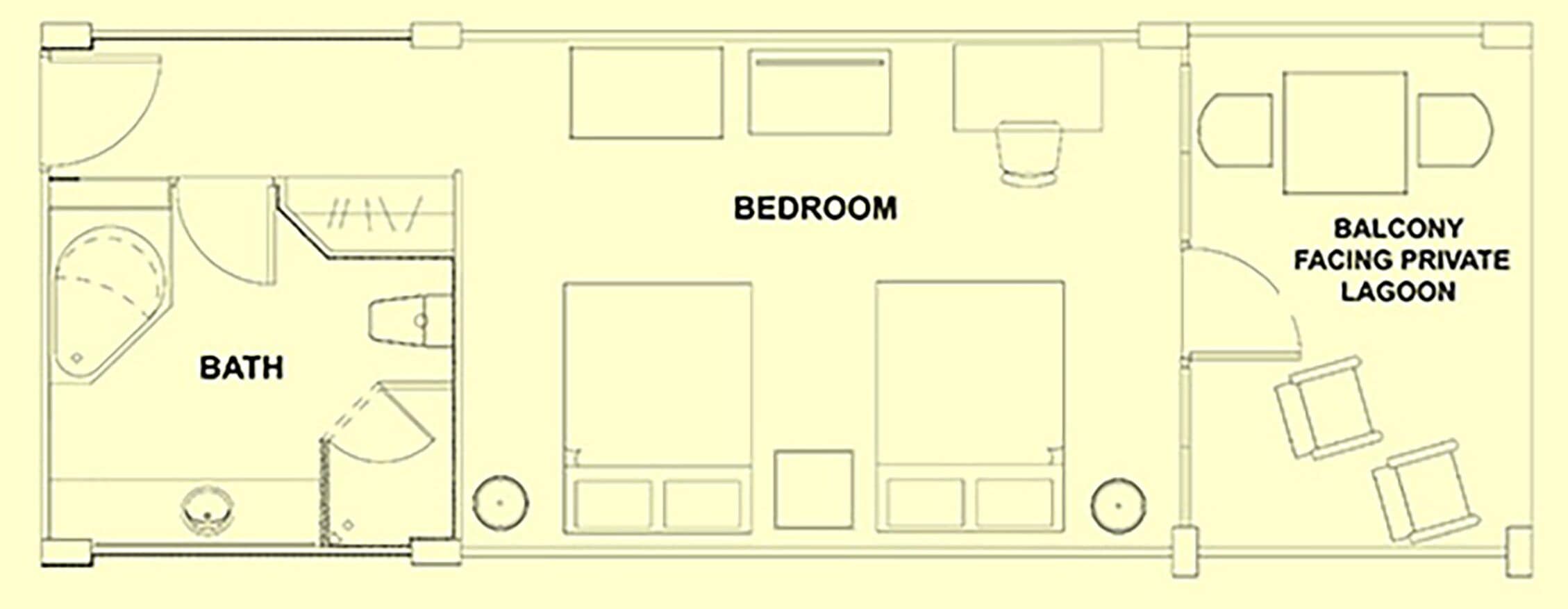 upper-floor beachside room- midnight arrival plan (check- in from 11pm, with 8pm late check- out) | 1 bedroom, in-room safe, iron/ironing board, free wifi