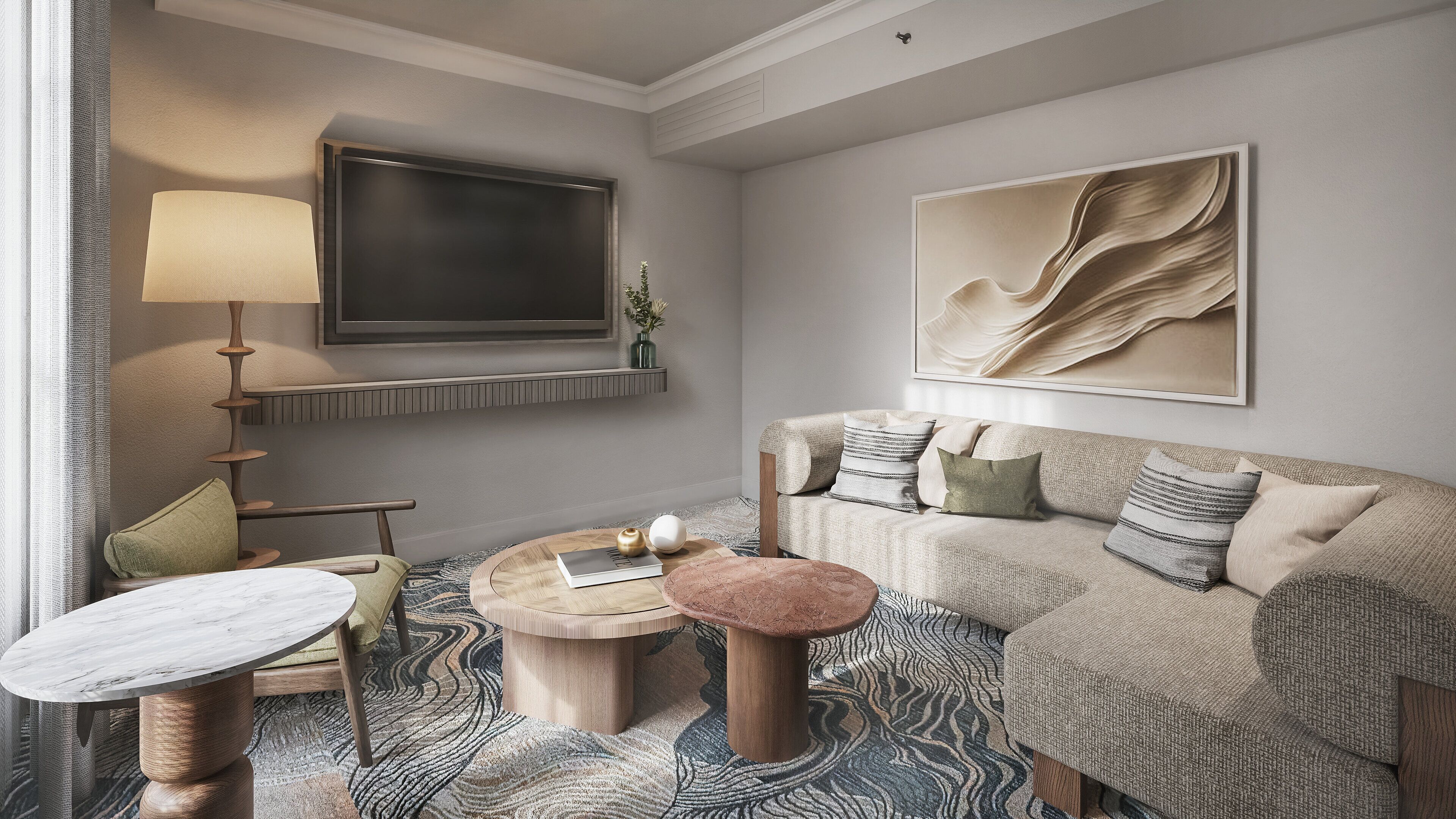 Minibar, caja de seguridad en la habitación y escritorio 