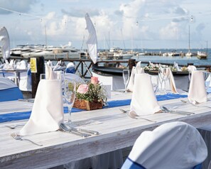 Outdoor wedding area