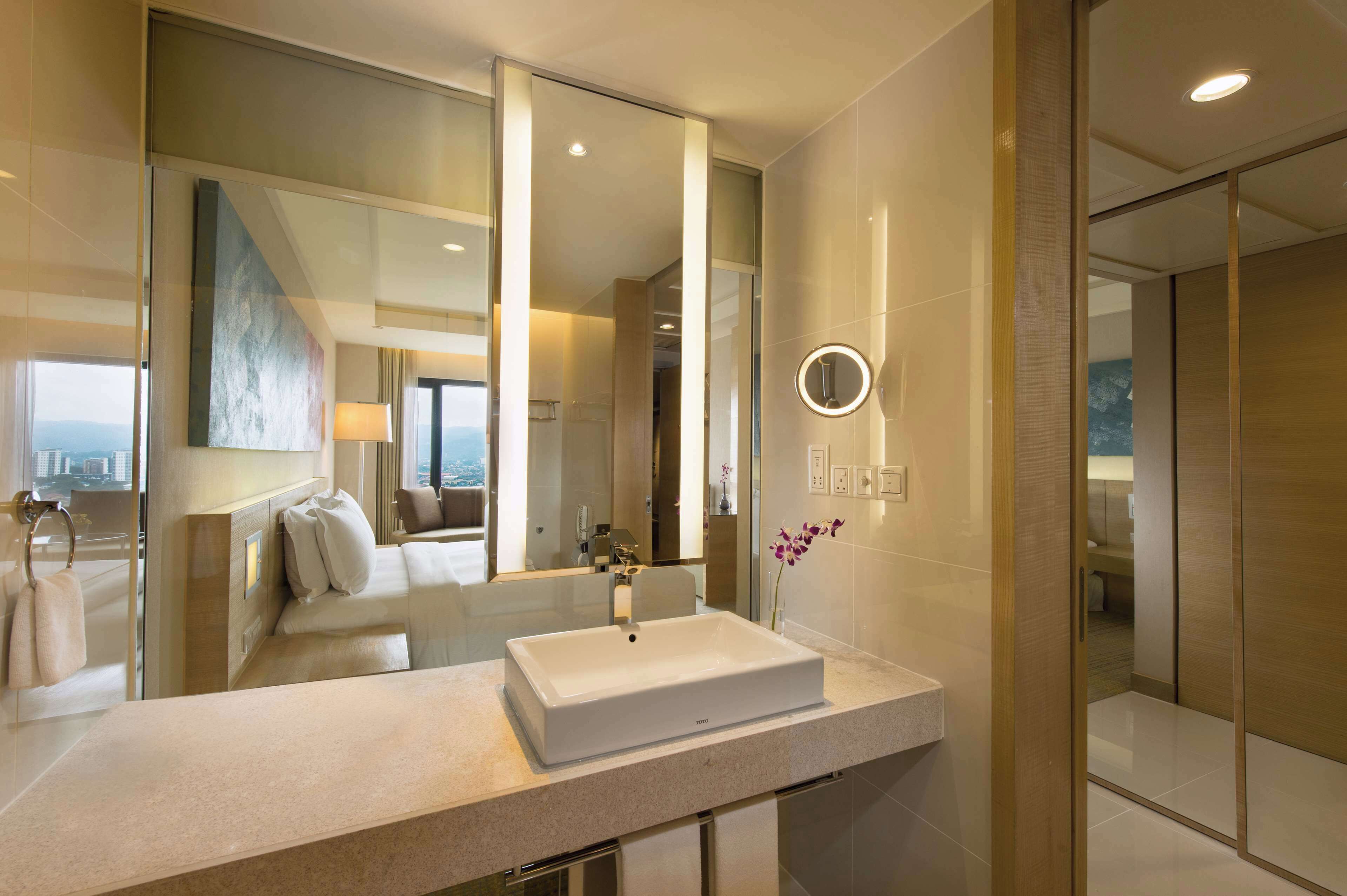 shower, rainfall showerhead, designer toiletries, hair dryer