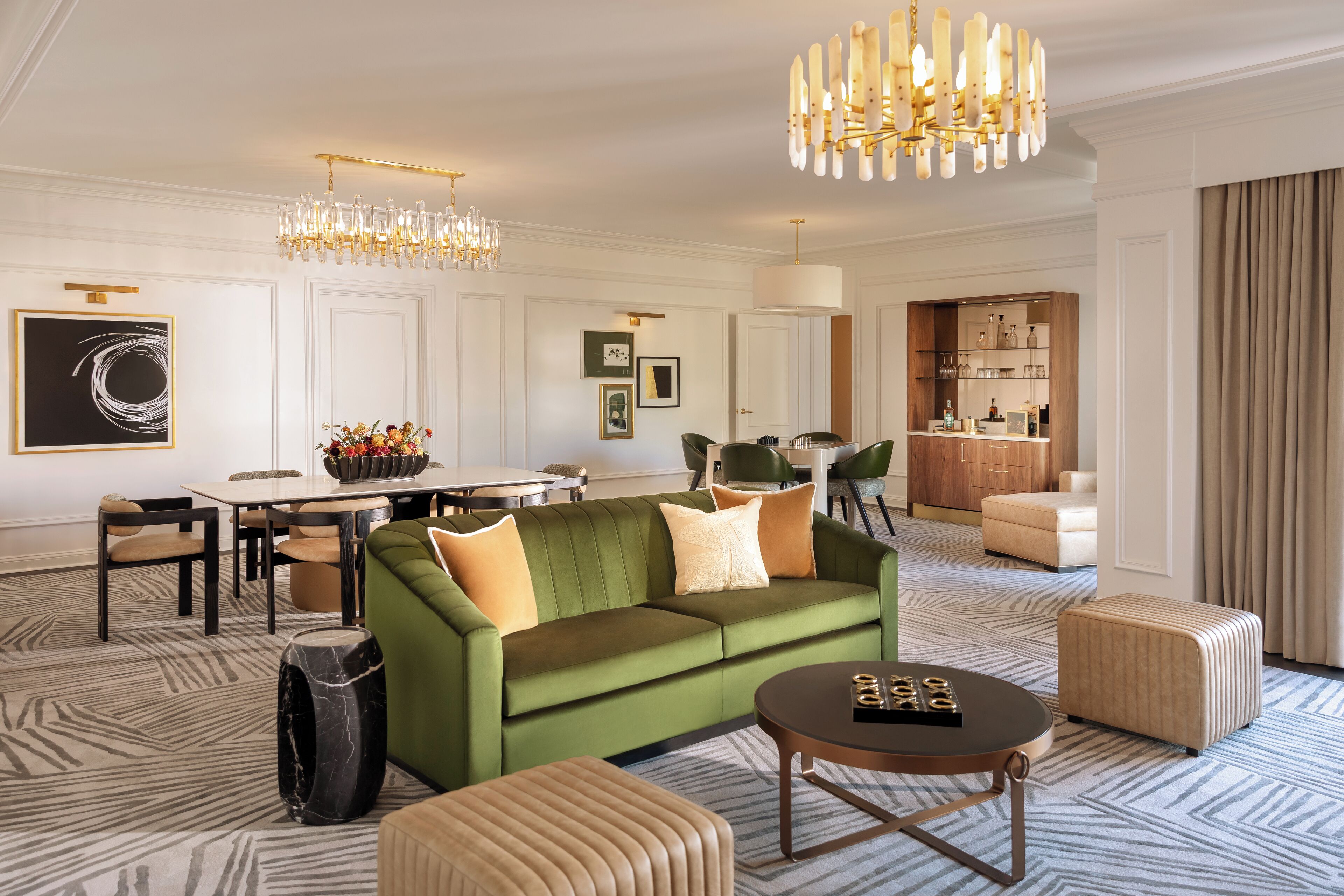 Egyptian cotton sheets, premium bedding, down comforters, minibar