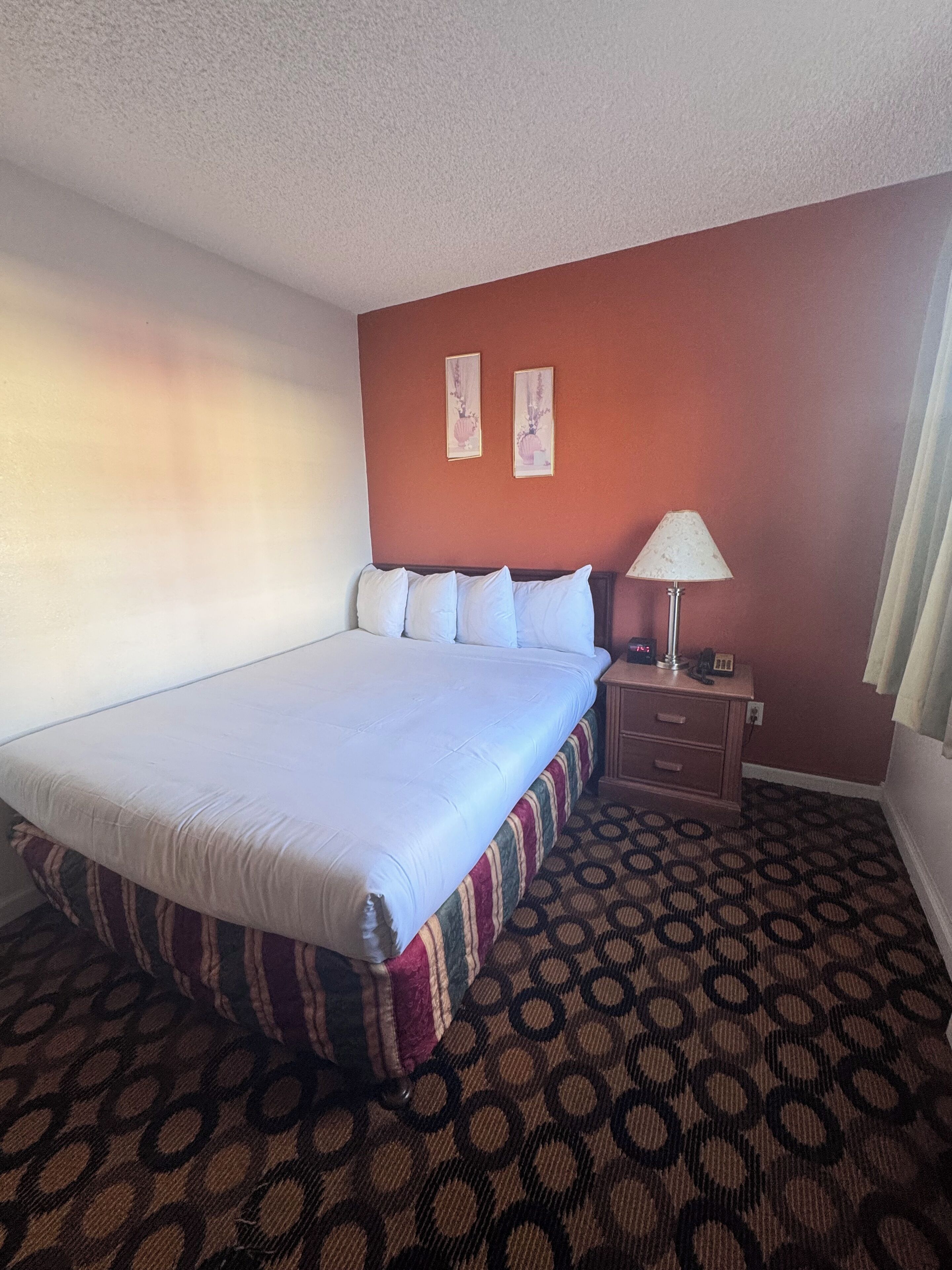 Desk, blackout curtains, iron/ironing board, free WiFi