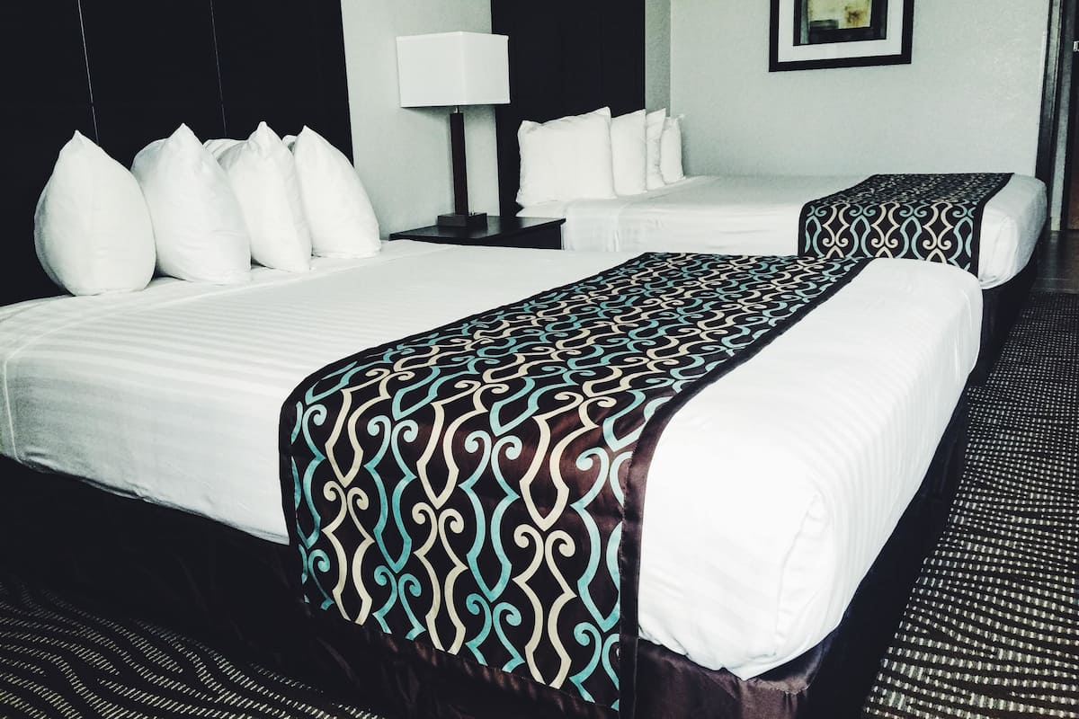 Standard Room, 2 Queen Beds, Non Smoking, Refrigerator & Microwave