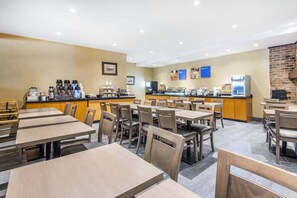 Enjoy meals in our dining area, where guests can dine at multiple tables and a self-service counter.